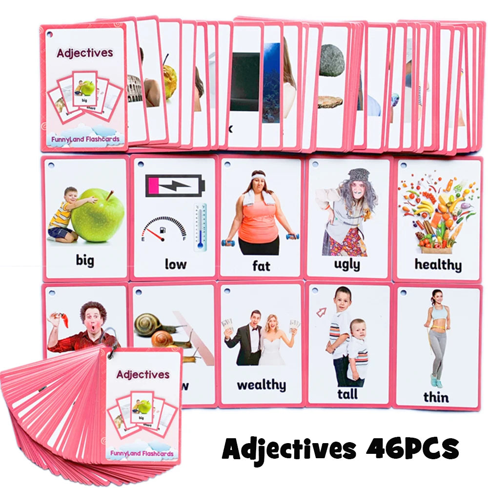 Body Parts Animal Cloth English Words Learing Flash Cards Educational Toys for Kids Early Educational Montessori Teaching Aids - LearnPlay Labs