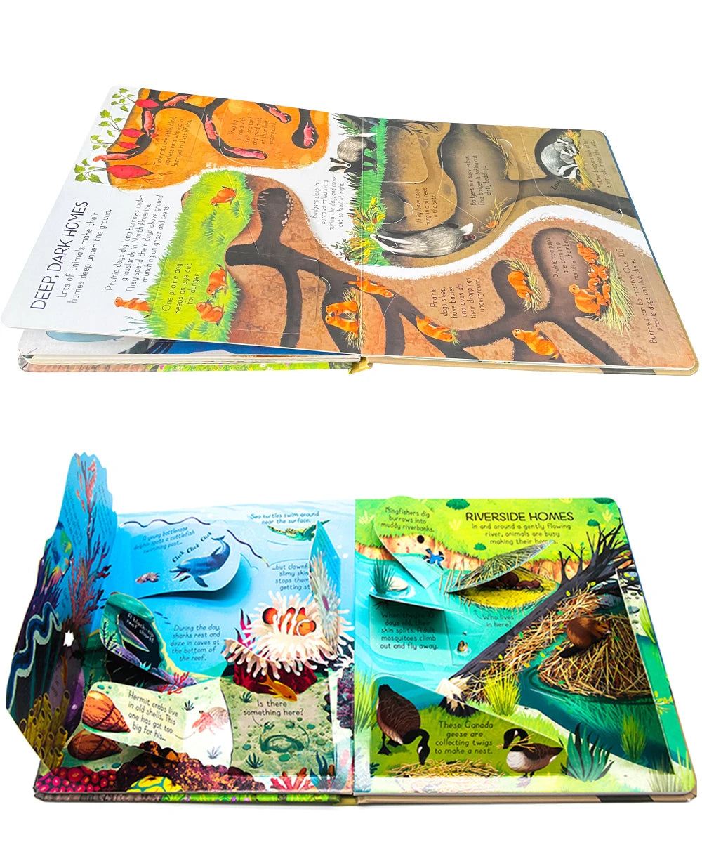 Usborne Books Look Inside English Cardboard Book for Kids Learning Toys Bedtime Reading Activity Gifts Montessori Materials - LearnPlay Labs
