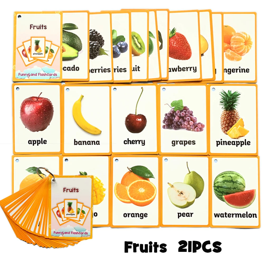 Body Parts Animal Cloth English Words Learing Flash Cards Educational Toys for Kids Early Educational Montessori Teaching Aids - LearnPlay Labs