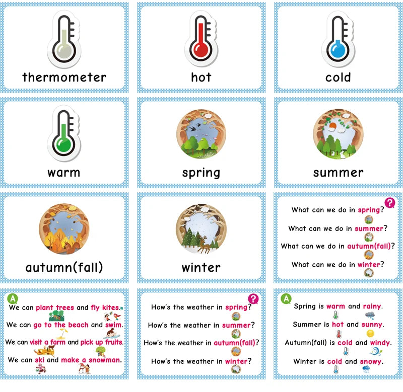 70 Groups Noun English Plurals Kids Montessori English Word Pocket FlashCards Game Learning Educational Toys For Children Games - LearnPlay Labs