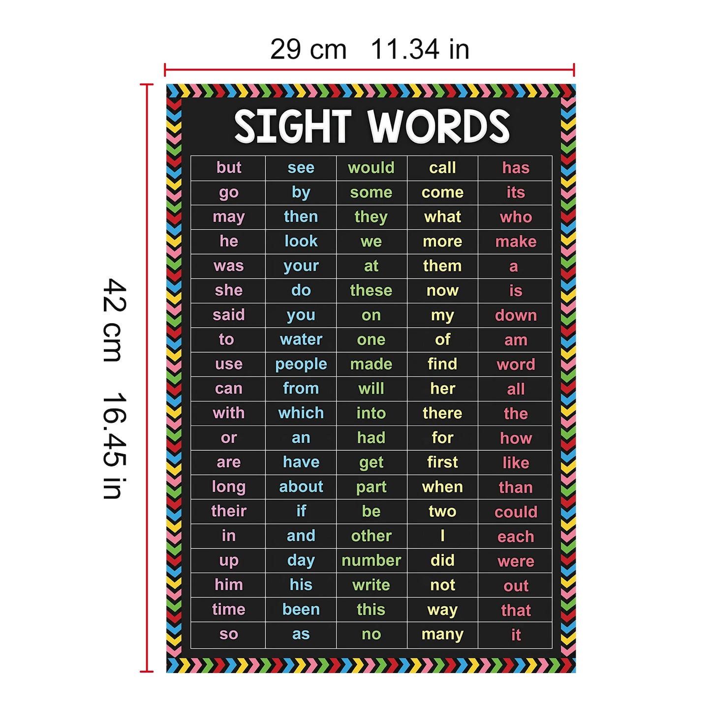2 Pcs/Set English Sight Words Word Families Learning Poster Kids Early Educational Charts Kindergarten Layout Classroom Supplies - LearnPlay Labs