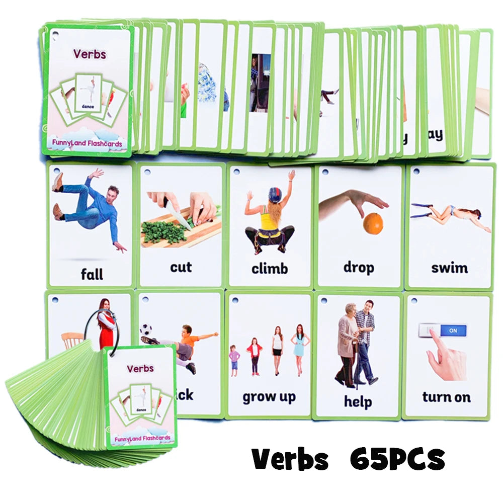 Body Parts Animal Cloth English Words Learing Flash Cards Educational Toys for Kids Early Educational Montessori Teaching Aids - LearnPlay Labs
