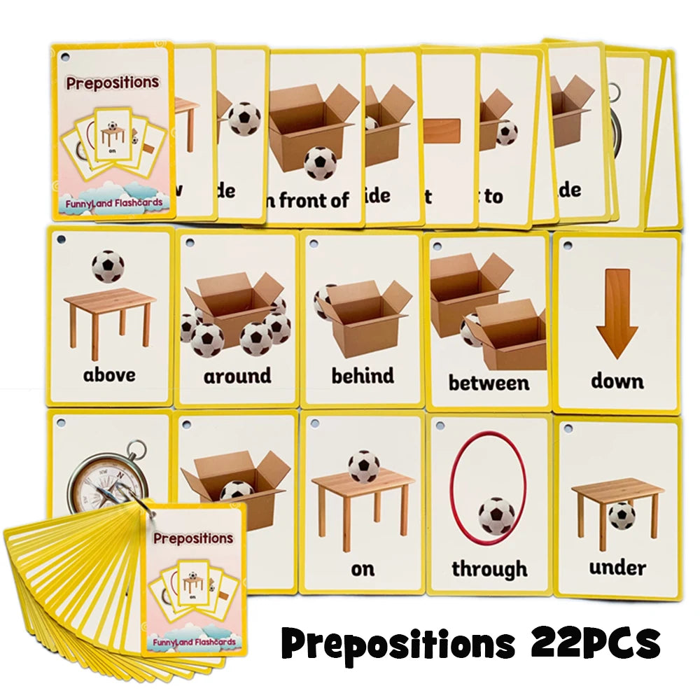 Body Parts Animal Cloth English Words Learing Flash Cards Educational Toys for Kids Early Educational Montessori Teaching Aids - LearnPlay Labs