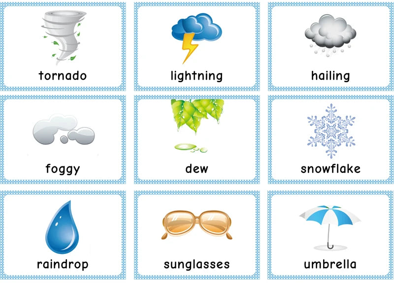 70 Groups Noun English Plurals Kids Montessori English Word Pocket FlashCards Game Learning Educational Toys For Children Games - LearnPlay Labs