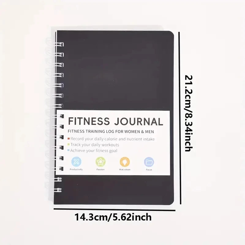 Fitness Journal Notebook Daily Exercise and Nutrition Plans 32 Sheets Spiral Notebooks Writing Pads Office School Supplies