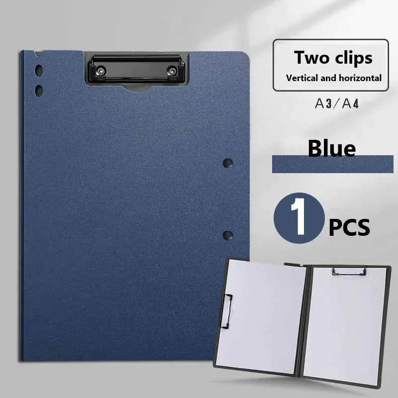 Double Clip Thickened File Folder With Writing Pad Office Multi-Functional PP Material Clipboard Organizers Desk Organizer