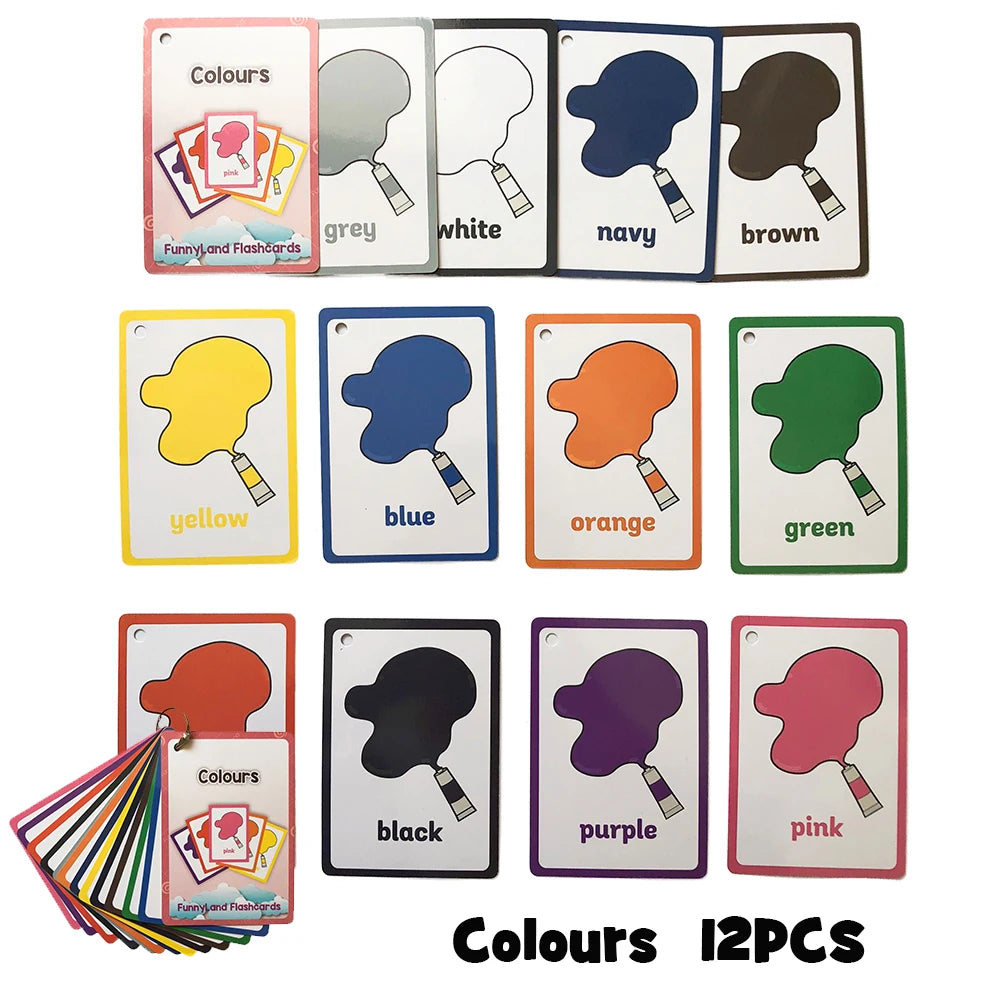 Body Parts Animal Cloth English Words Learing Flash Cards Educational Toys for Kids Early Educational Montessori Teaching Aids - LearnPlay Labs