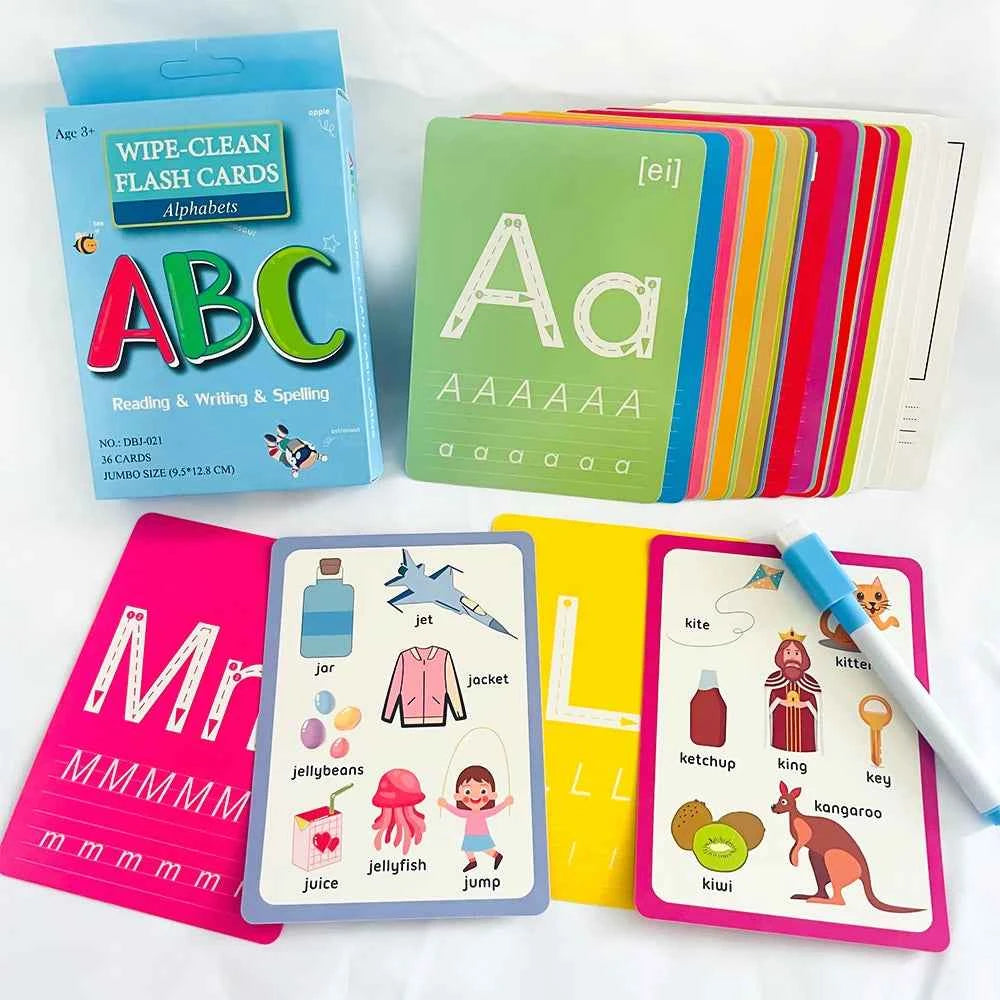 36 Cards Children Reading and Writing Number Cognition Flashcard Maths Learning Cards Baby Montessori Kids Early Educational Toy