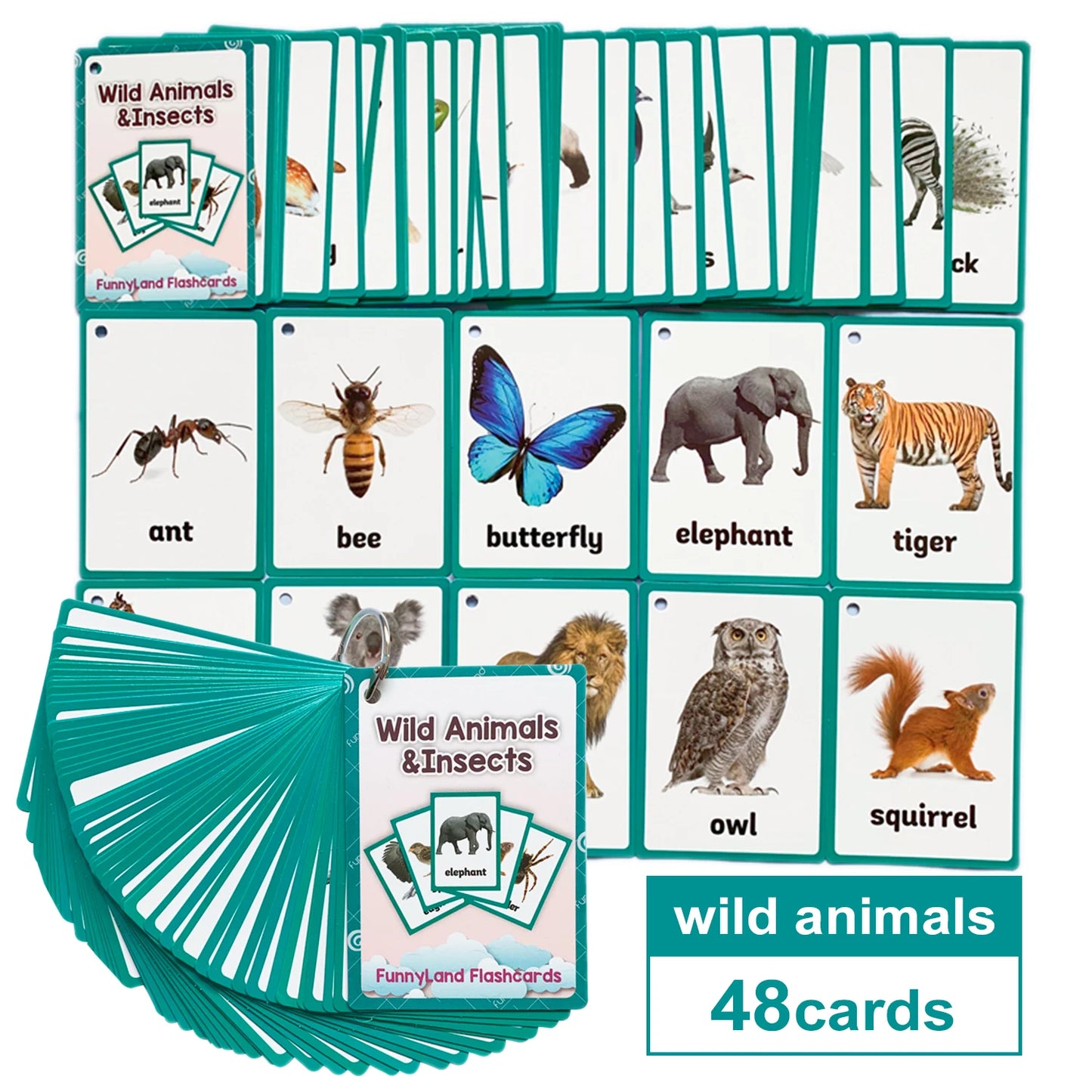 Kids Montessori Educativos Children Fun English Word FlashCards Baby Learning Educational English Card Table Game Puzzle CARDS - LearnPlay Labs