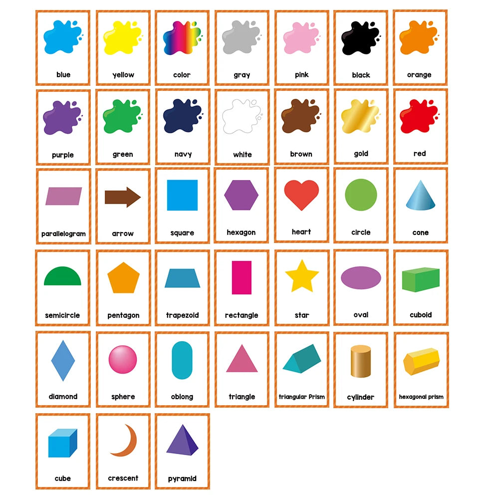Kids Montessori English Words Learning Card Pocket Flashcards Early Educational Toys Classroom Supplies Teaching Aids - LearnPlay Labs