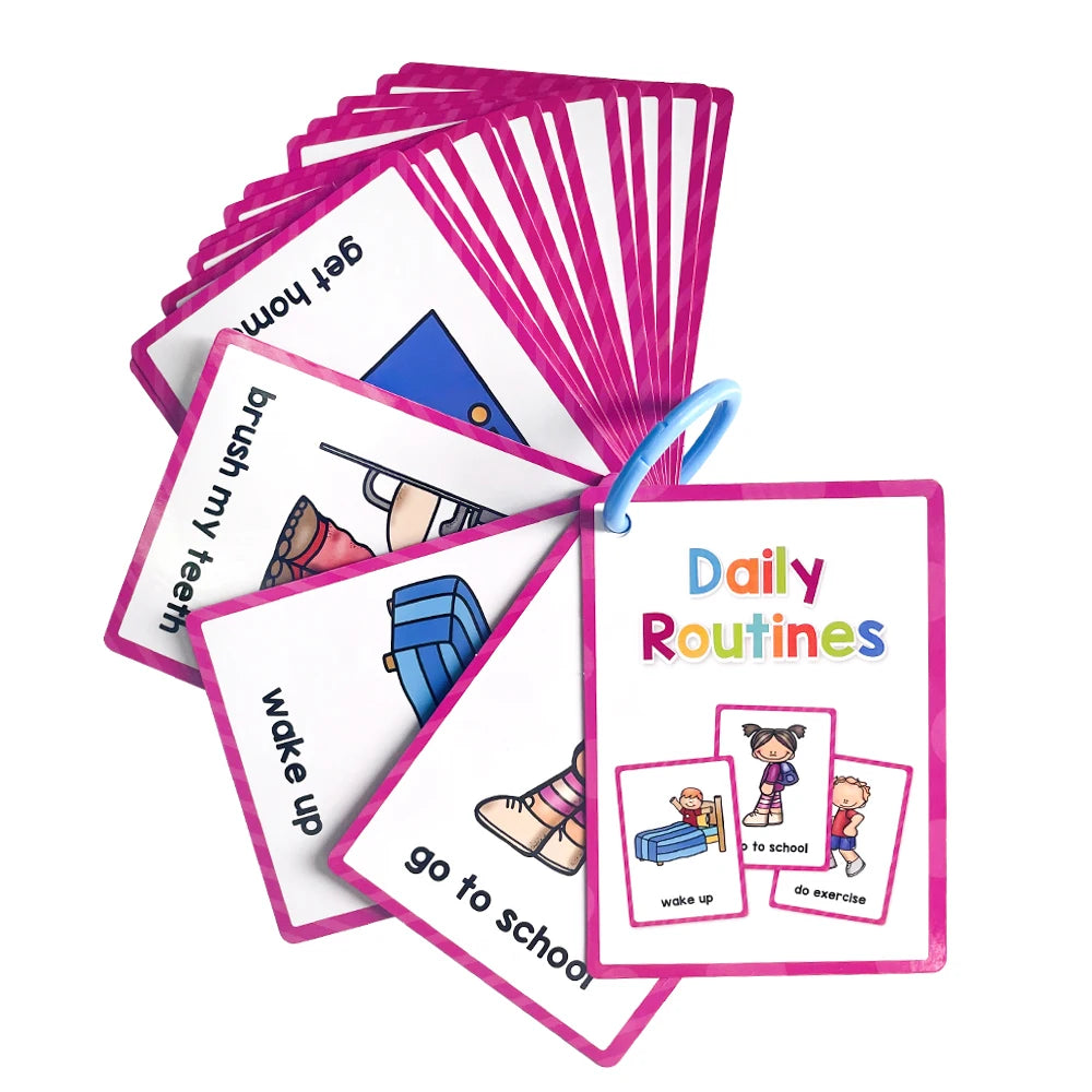 Kids Montessori English Words Learning Card Pocket Flashcards Early Educational Toys Classroom Supplies Teaching Aids - LearnPlay Labs
