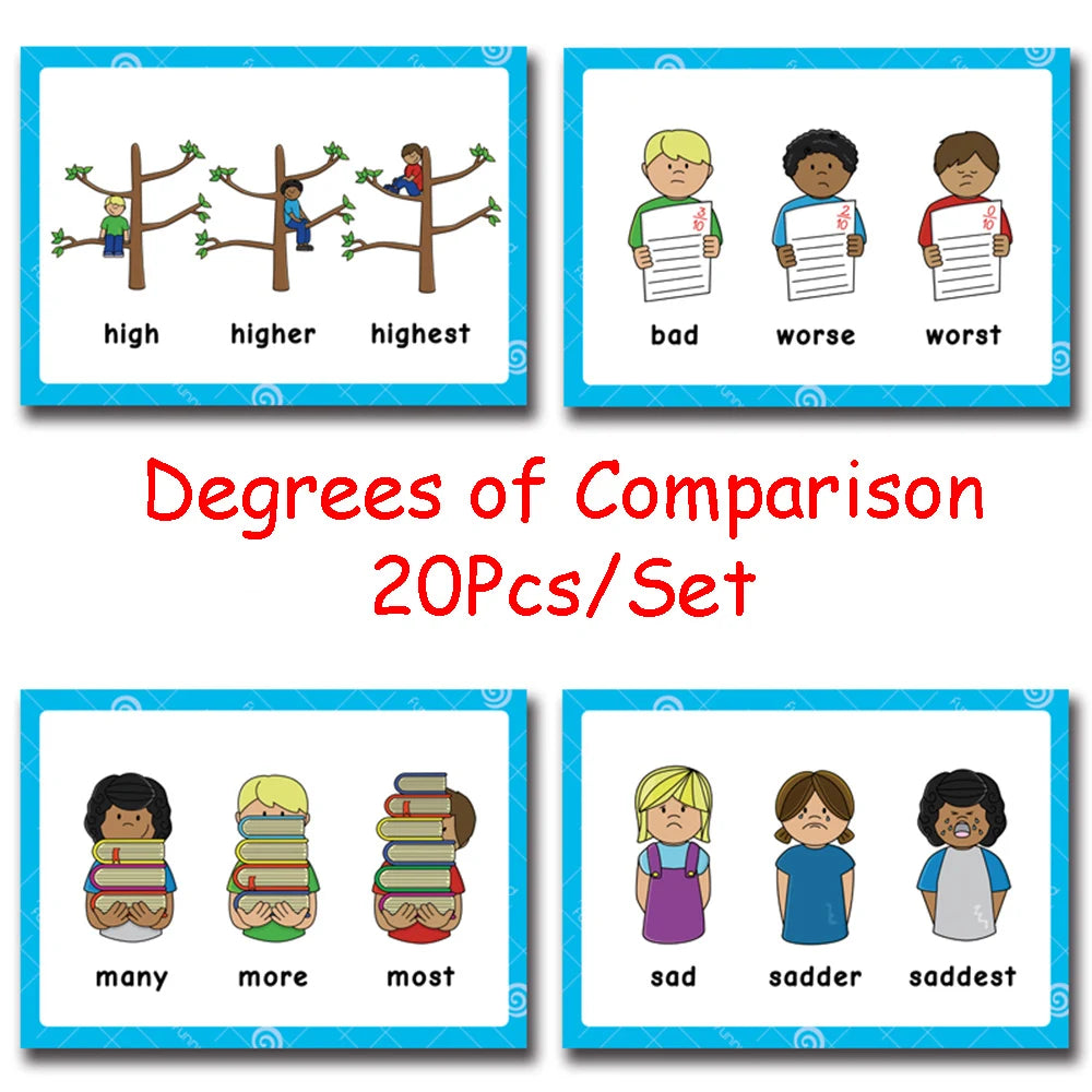 70 Groups Noun English Plurals Kids Montessori English Word Pocket FlashCards Game Learning Educational Toys For Children Games - LearnPlay Labs