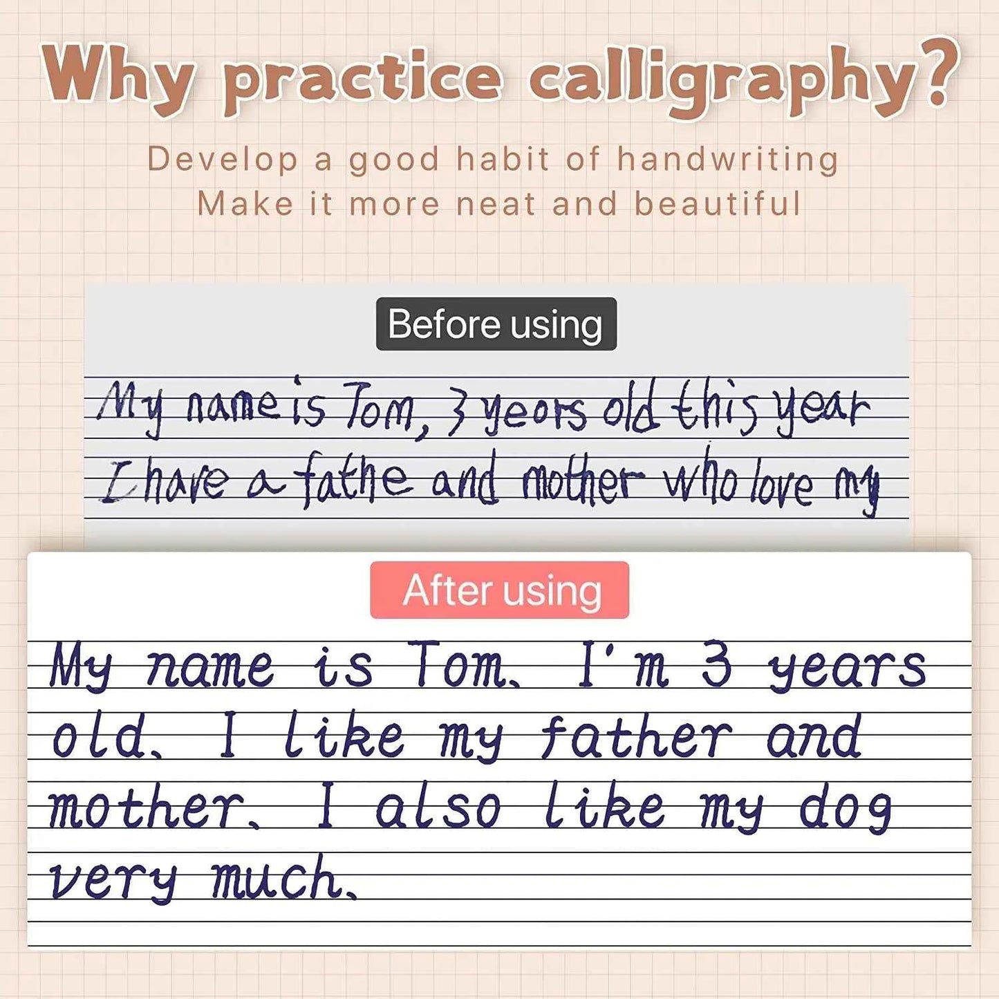 1pen case+6refills+1holder Spelling special elimination refill can be used with groove paste or directly practice calligraphy