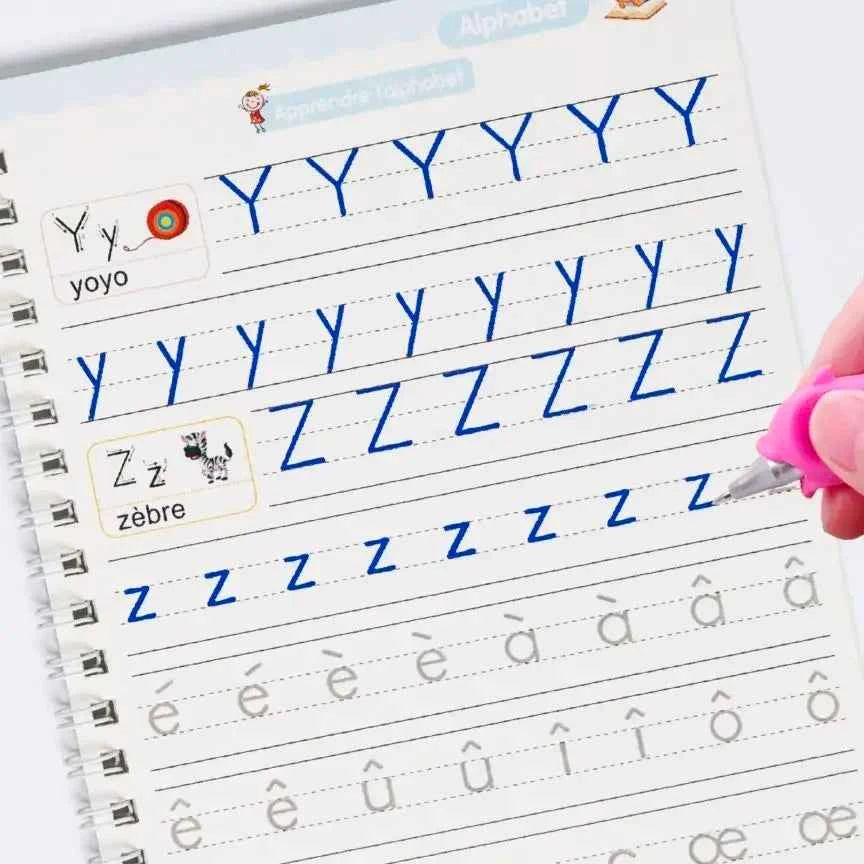 Reusable Learning Alphabet 3D Calligraphy Copybook Math German Book Drawing Numbers Education for Kids Practice Toy Gifts