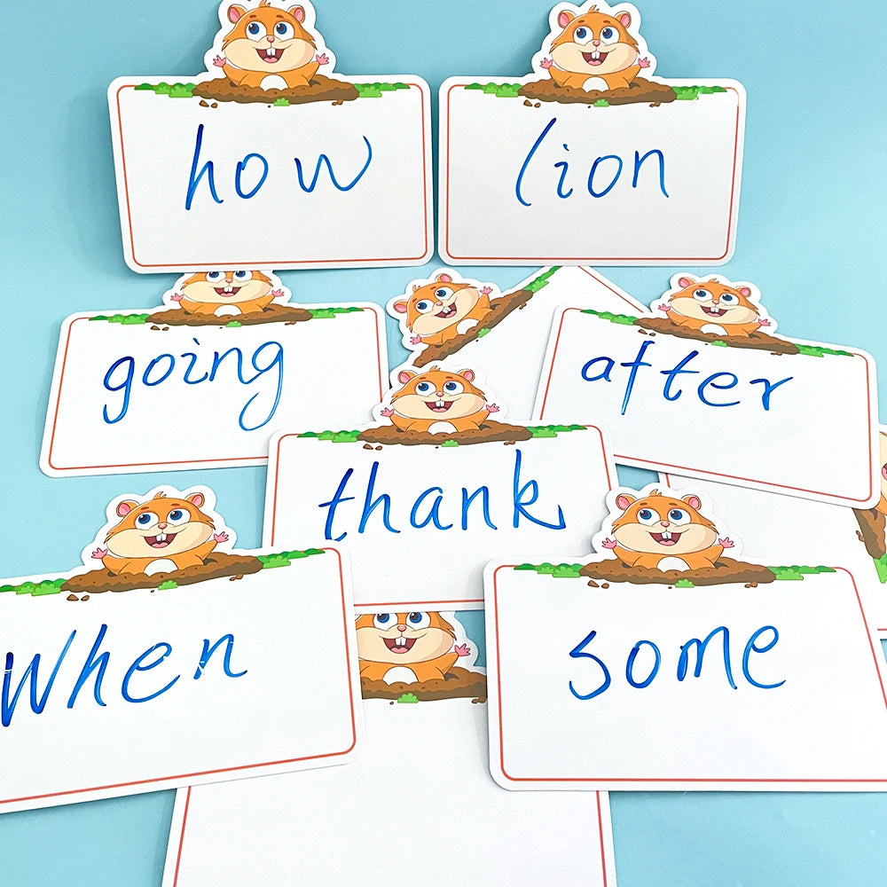 Kids Montessori Learning English Words Card Pocket Flash Cards Early Educational Toys For Children Classroom Supplies Gift - LearnPlay Labs