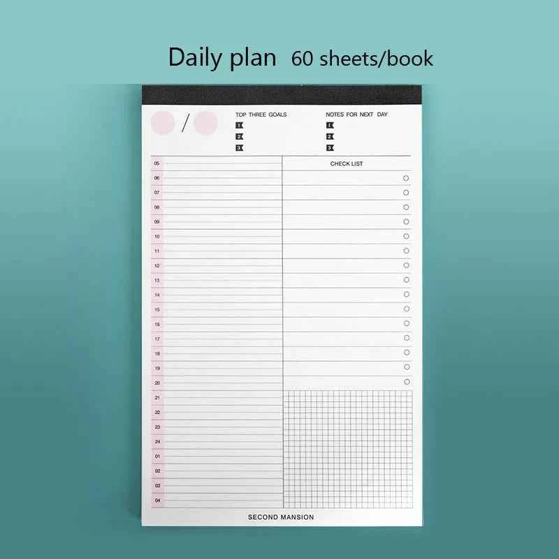 60 Sheets Weekly Planner Notepad, Tear-Off Time Block Planner, To Do List Planner Pad Simple Schedule Planner Planning
