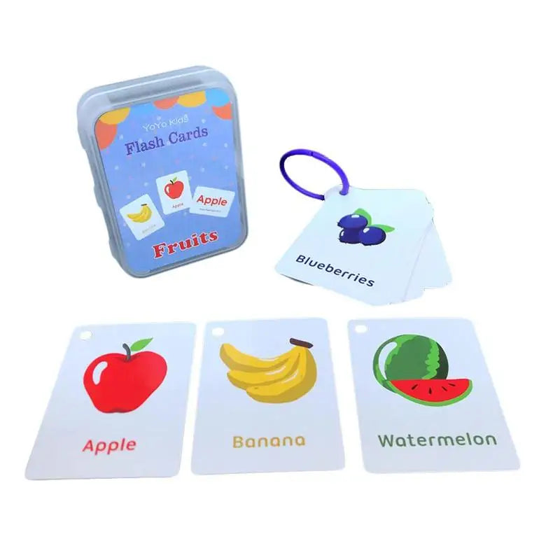 Learning Flashcards ABC Numbers Fruit Animal Body Educational Toys Classroom Aids Montessori Autism English Words Card for Kids - LearnPlay Labs