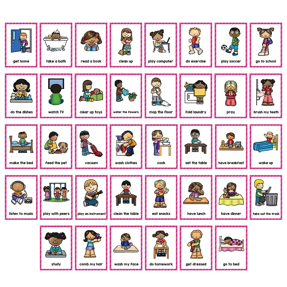 Kids Montessori English Words Learning Card Pocket Flashcards Early Educational Toys Classroom Supplies Teaching Aids - LearnPlay Labs