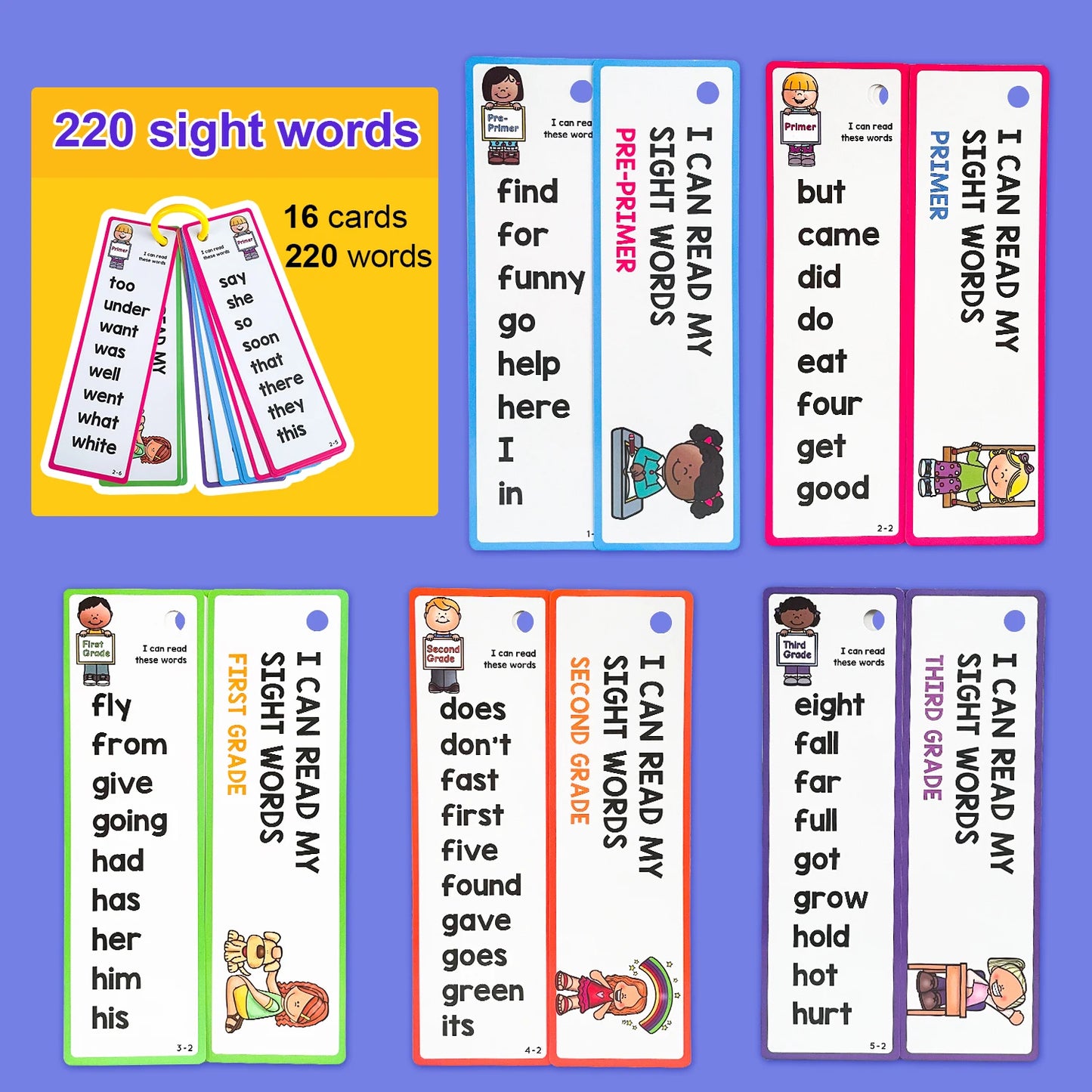 Kids Montessori Learning English Words Card Pocket Flash Cards Early Educational Toys For Children Classroom Supplies Gift - LearnPlay Labs