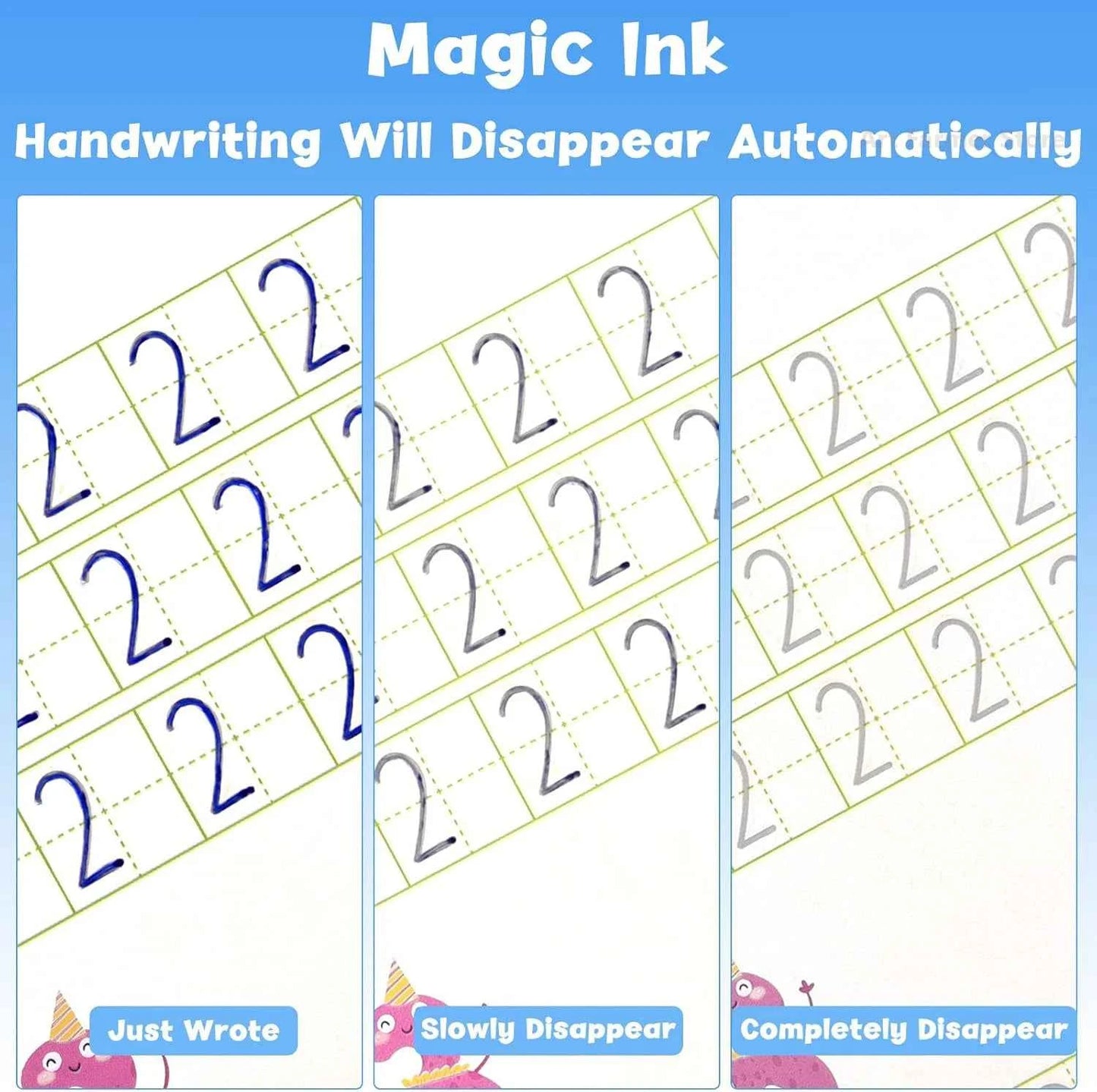 Reusable Learning Alphabet 3D Calligraphy Copybook Math German Book Drawing Numbers Education for Kids Practice Toy Gifts