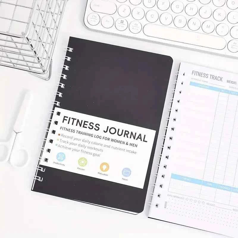 Fitness Journal Notebook Daily Exercise and Nutrition Plans 32 Sheets Spiral Notebooks Writing Pads Office School Supplies