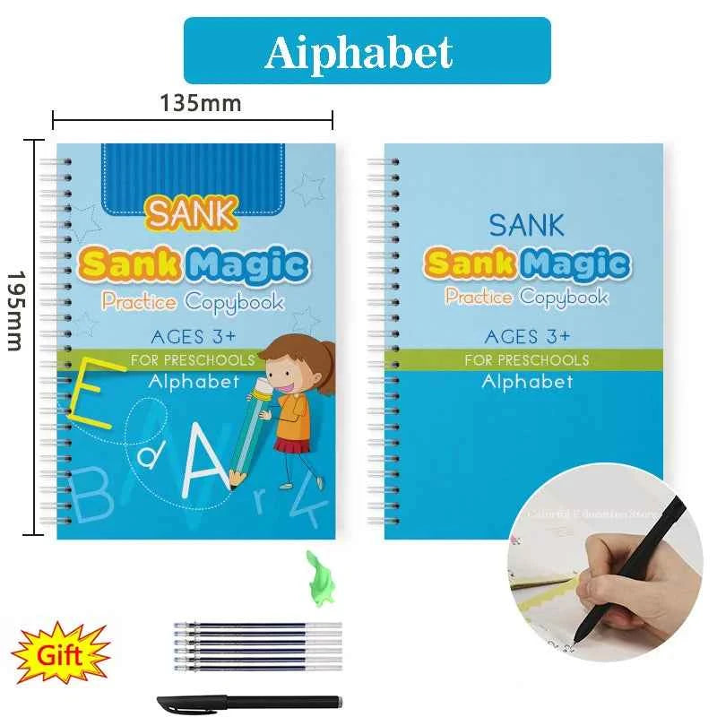 Arabic Calligraphy Reusable 3D Groove Handwriting Children' Notebooks Copybook Magic Practice Copybook Montessori Practise Books