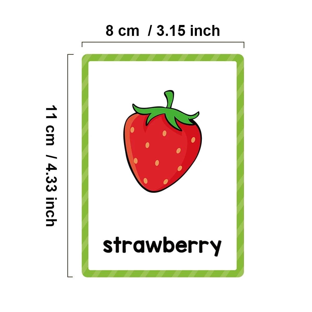 Kids Montessori English Words Learning Card Pocket Flashcards Early Educational Toys Classroom Supplies Teaching Aids - LearnPlay Labs