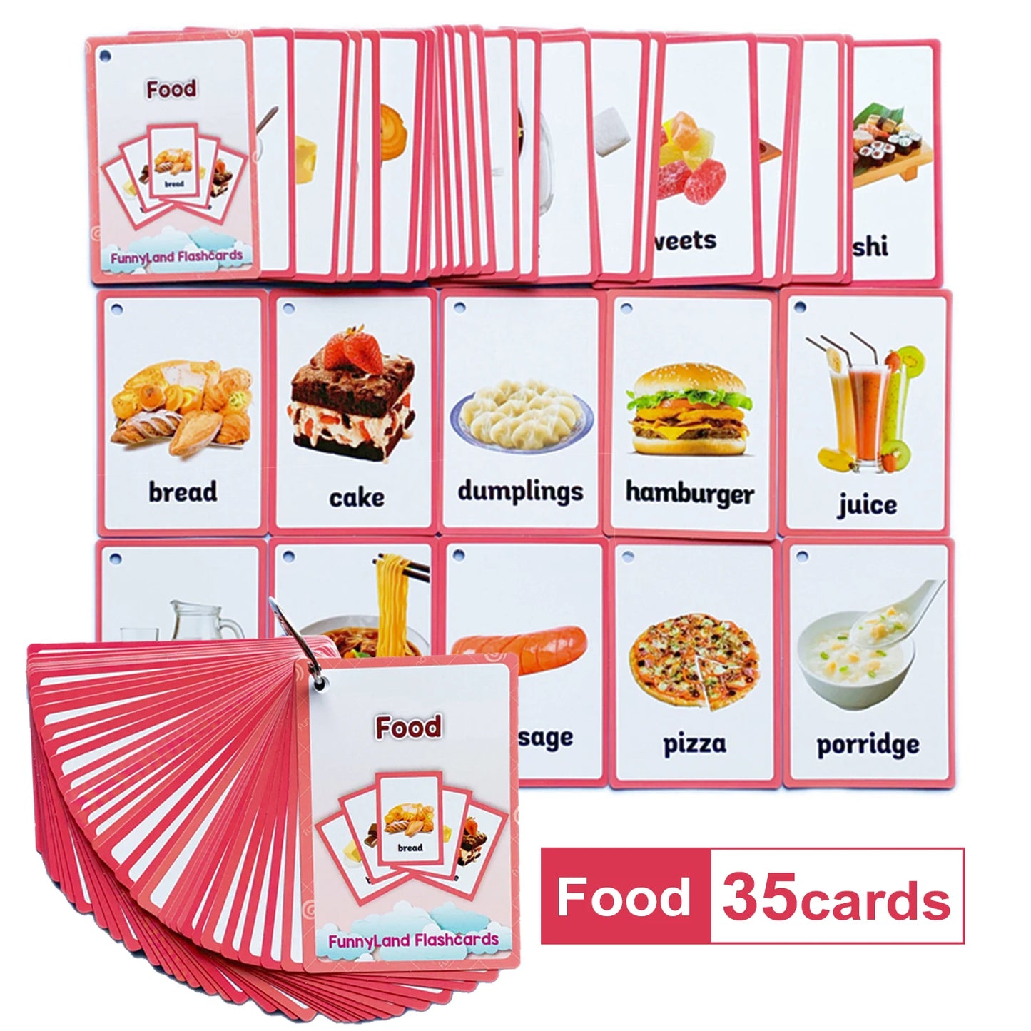 Kids Montessori Educativos Children Fun English Word FlashCards Baby Learning Educational English Card Table Game Puzzle CARDS - LearnPlay Labs