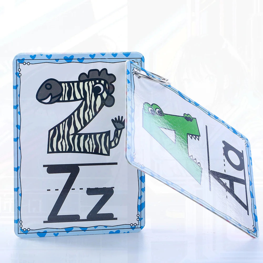 Alphabet 26 Letters Words English Cards Early Development Educational Toys for Early Childhood Development English Language - LearnPlay Labs