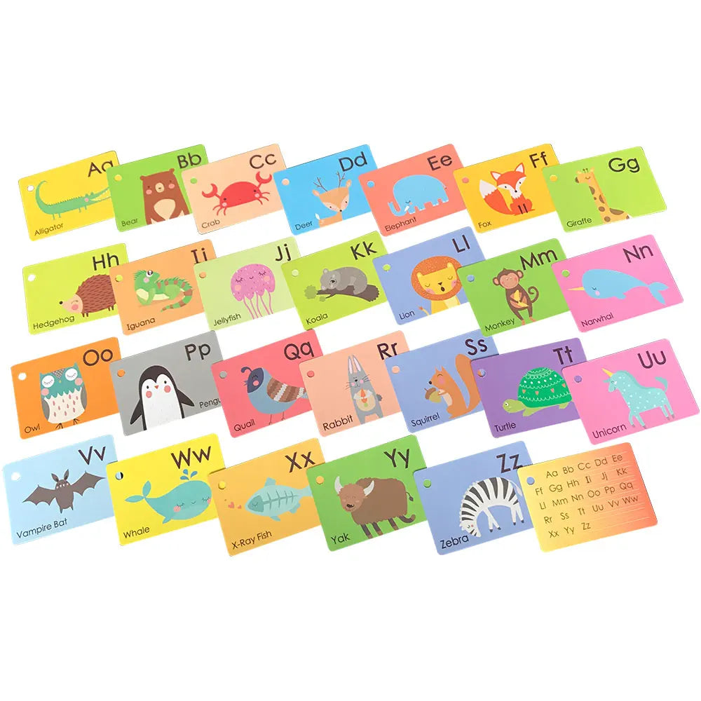 Learning Flashcards ABC Numbers Fruit Animal Body Educational Toys Classroom Aids Montessori Autism English Words Card for Kids - LearnPlay Labs