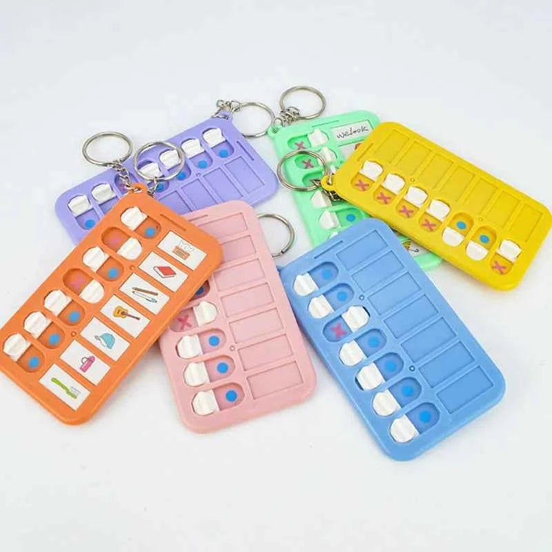 Kid Self Discipline Check List Memo Board Daily Planner To Do List Korean Stationery Task Detachable Planning Board Key Chain