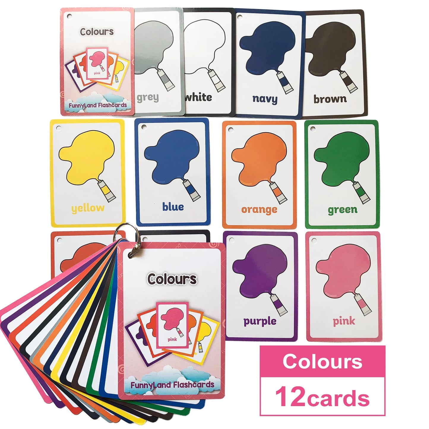 Kids Montessori Educativos Children Fun English Word FlashCards Baby Learning Educational English Card Table Game Puzzle CARDS - LearnPlay Labs