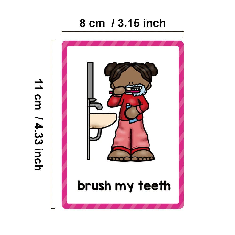 Kids Montessori English Words Learning Card Pocket Flashcards Early Educational Toys Classroom Supplies Teaching Aids - LearnPlay Labs
