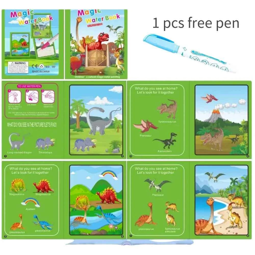New Child education Reusable Coloring Book Magic Water Drawing Book Painting Drawing Toys Sensory Early Education Toys for Kids