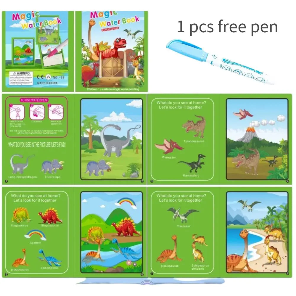 Early Education Toys for Kids Child education Reusable Coloring Book Magic Water Drawing Book Painting Drawing Toys Sensory gril - LearnPlay Labs