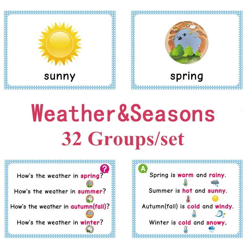 70 Groups Noun English Plurals Kids Montessori English Word Pocket FlashCards Game Learning Educational Toys For Children Games - LearnPlay Labs