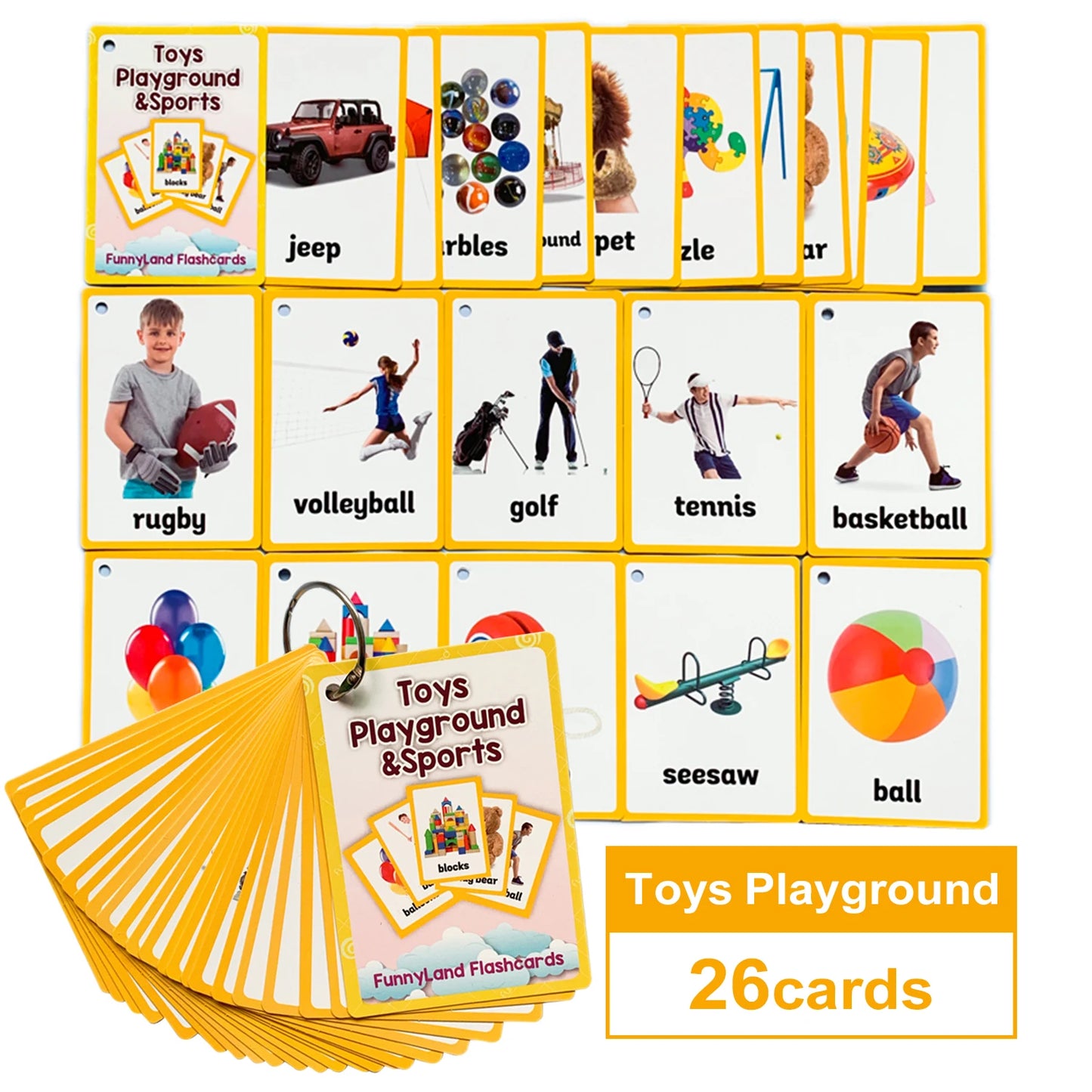 Kids Montessori Educativos Children Fun English Word FlashCards Baby Learning Educational English Card Table Game Puzzle CARDS - LearnPlay Labs