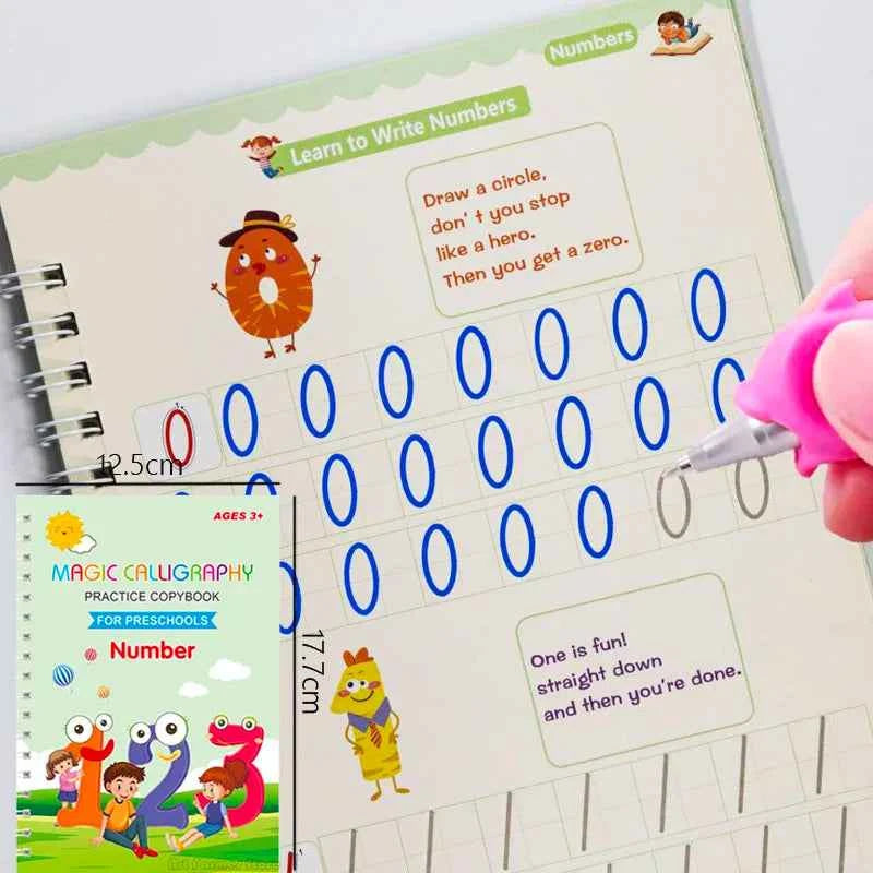 Reusable Writing Paste Calligraphy Handwriting Copybook For Kid Children's Book English Multiplication and division Practice Toy
