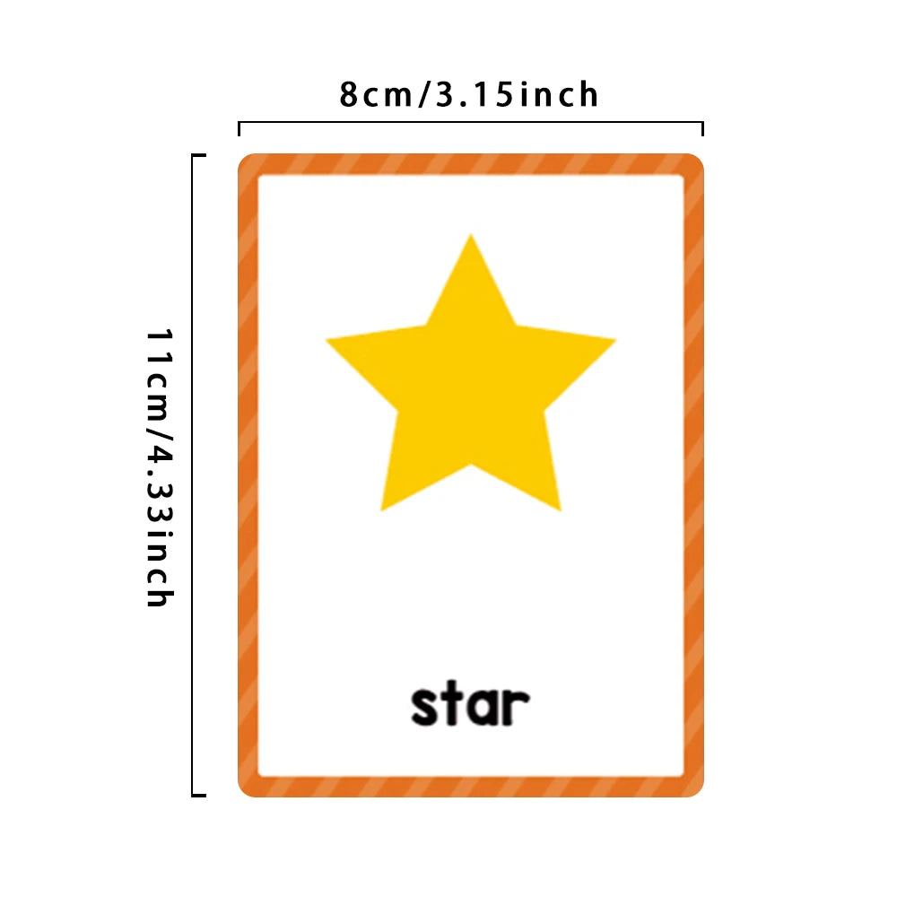 Kids Montessori English Words Learning Card Pocket Flashcards Early Educational Toys Classroom Supplies Teaching Aids - LearnPlay Labs