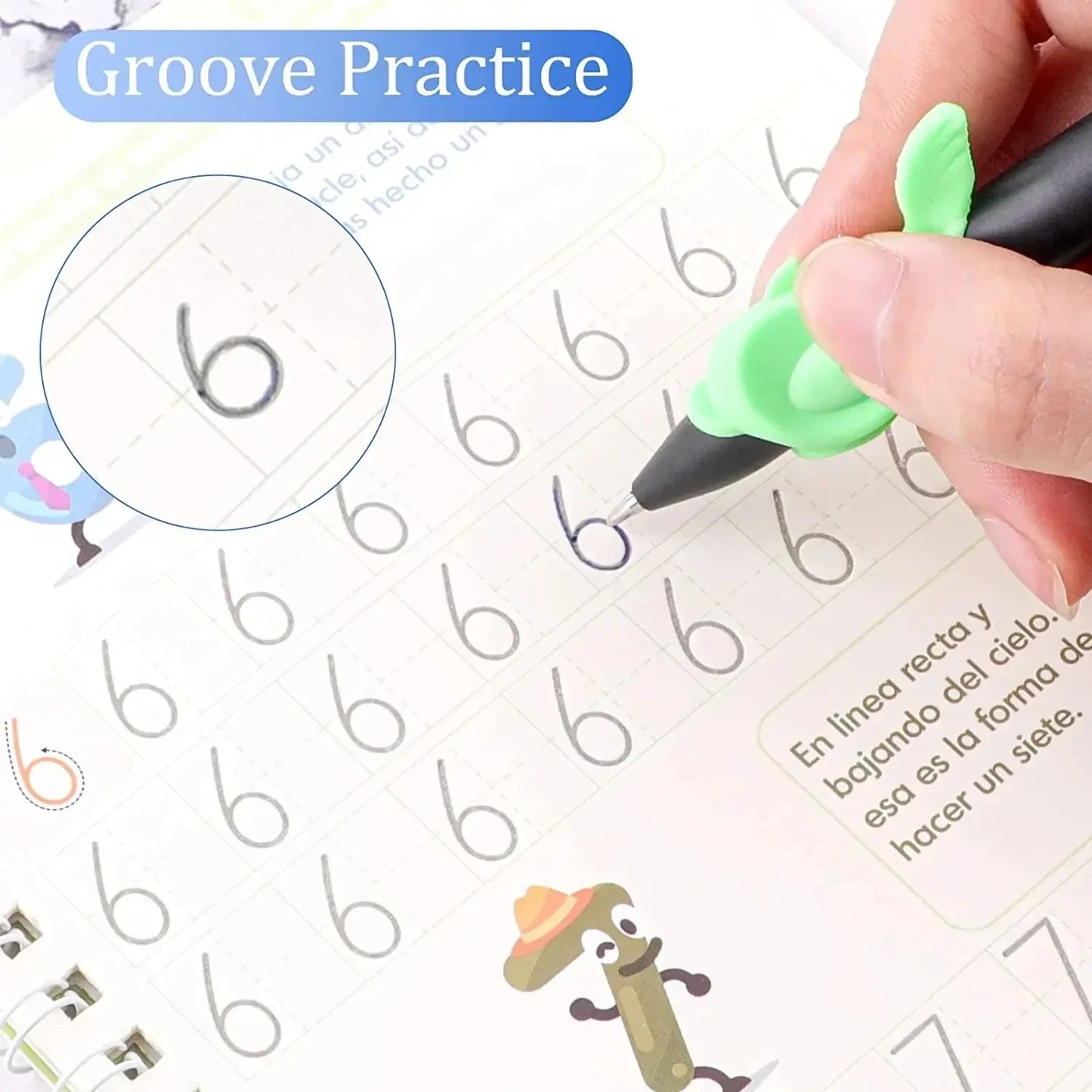 4pcs Portuguese Magic Practice Copybook Pen Preschools Kids Calligraphy Notebook Children Reusable Writing Book Age 3-8