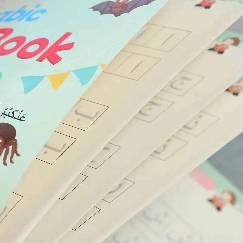 Easy Write 3D Arabic Calligraphy Book Reusable Handwriting Groove Magic Practice Copybook With Pen Writing Exercise Book Student