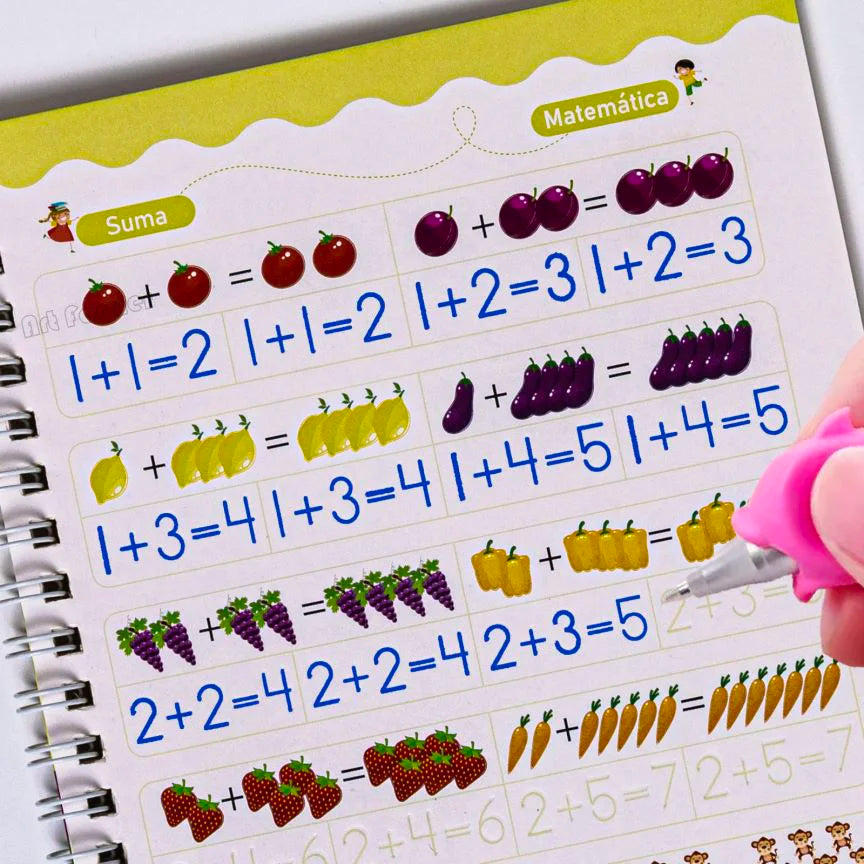 Spanish Magic Books Learning Numbers In Spanish Lettering for Children Reusable Magic Practice Copybook Montessori Writing Set