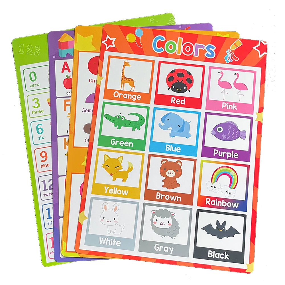 English Learning Poster Set Words Flashcards Educational Toys for Preschool Kids Classroom Decoration Teaching Aids Toys Gifts - LearnPlay Labs