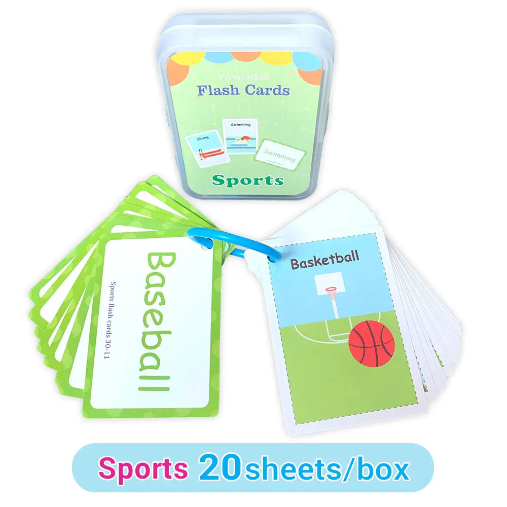 Learning Flashcards ABC Numbers Fruit Animal Body Educational Toys Classroom Aids Montessori Autism English Words Card for Kids - LearnPlay Labs