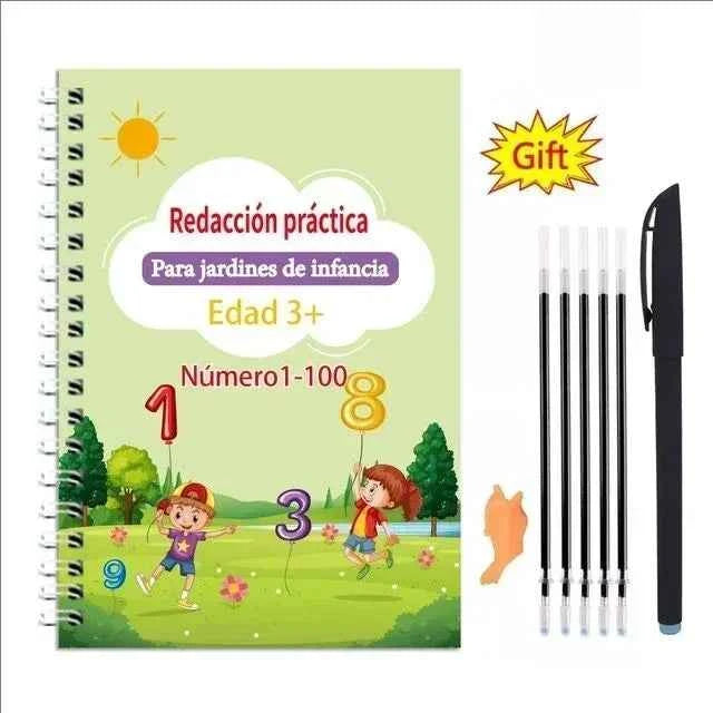 Spanish Magic Books Learning Lettering In Tracing Workbook English Reusable Notebooks for Children French Montessori Writing