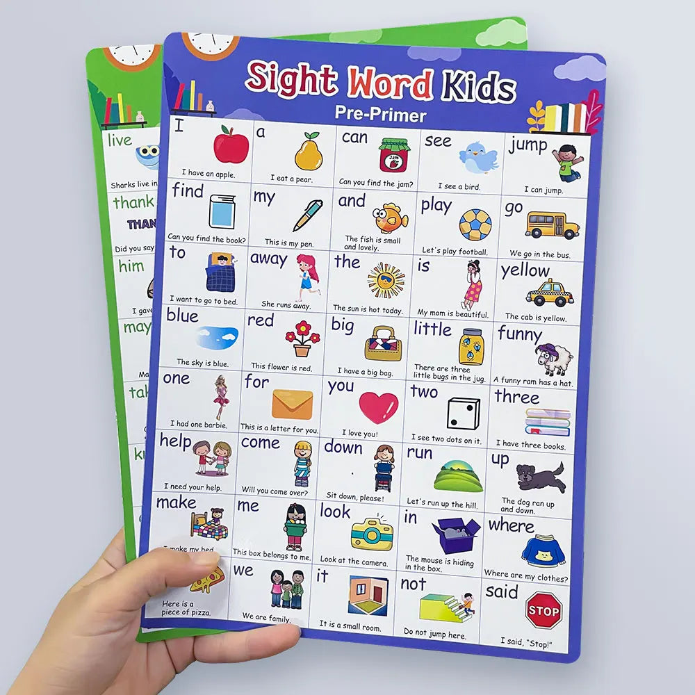 220 English Sight Words Poster Kids Learning Card Homeschool Educational Classroom Supplies Decora School Posters Flashcards - LearnPlay Labs
