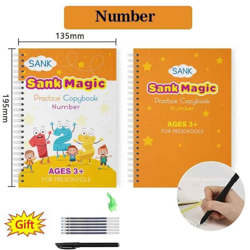 Arabic Calligraphy Reusable 3D Groove Handwriting Children' Notebooks Copybook Magic Practice Copybook Montessori Practise Books