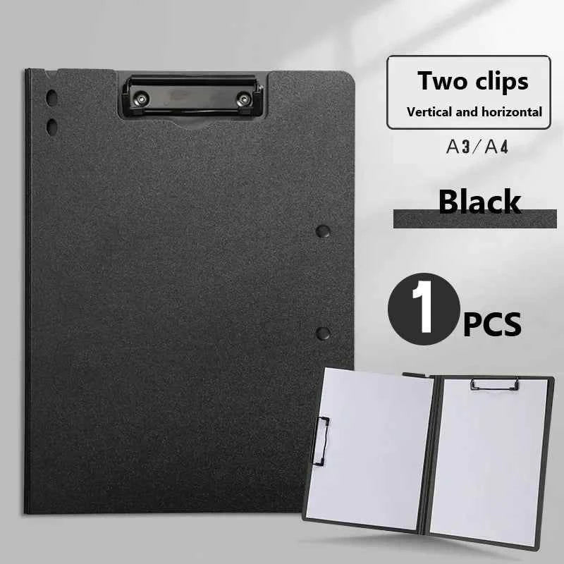 Double Clip Thickened File Folder With Writing Pad Office Multi-Functional PP Material Clipboard Organizers Desk Organizer