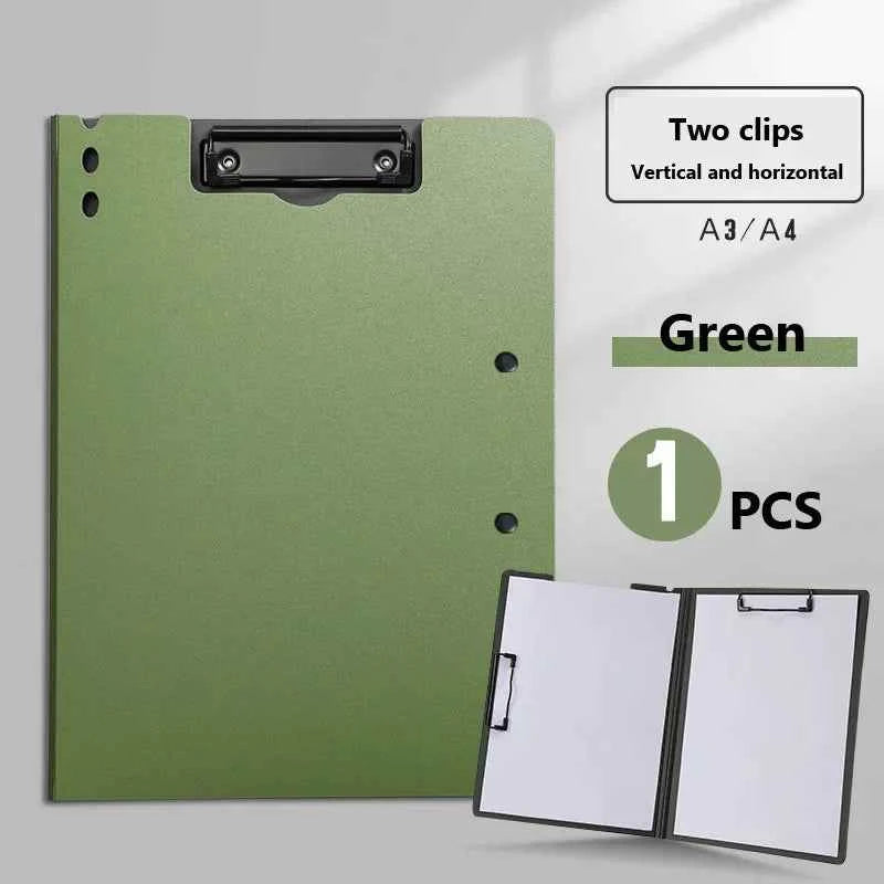 Double Clip Thickened File Folder With Writing Pad Office Multi-Functional PP Material Clipboard Organizers Desk Organizer