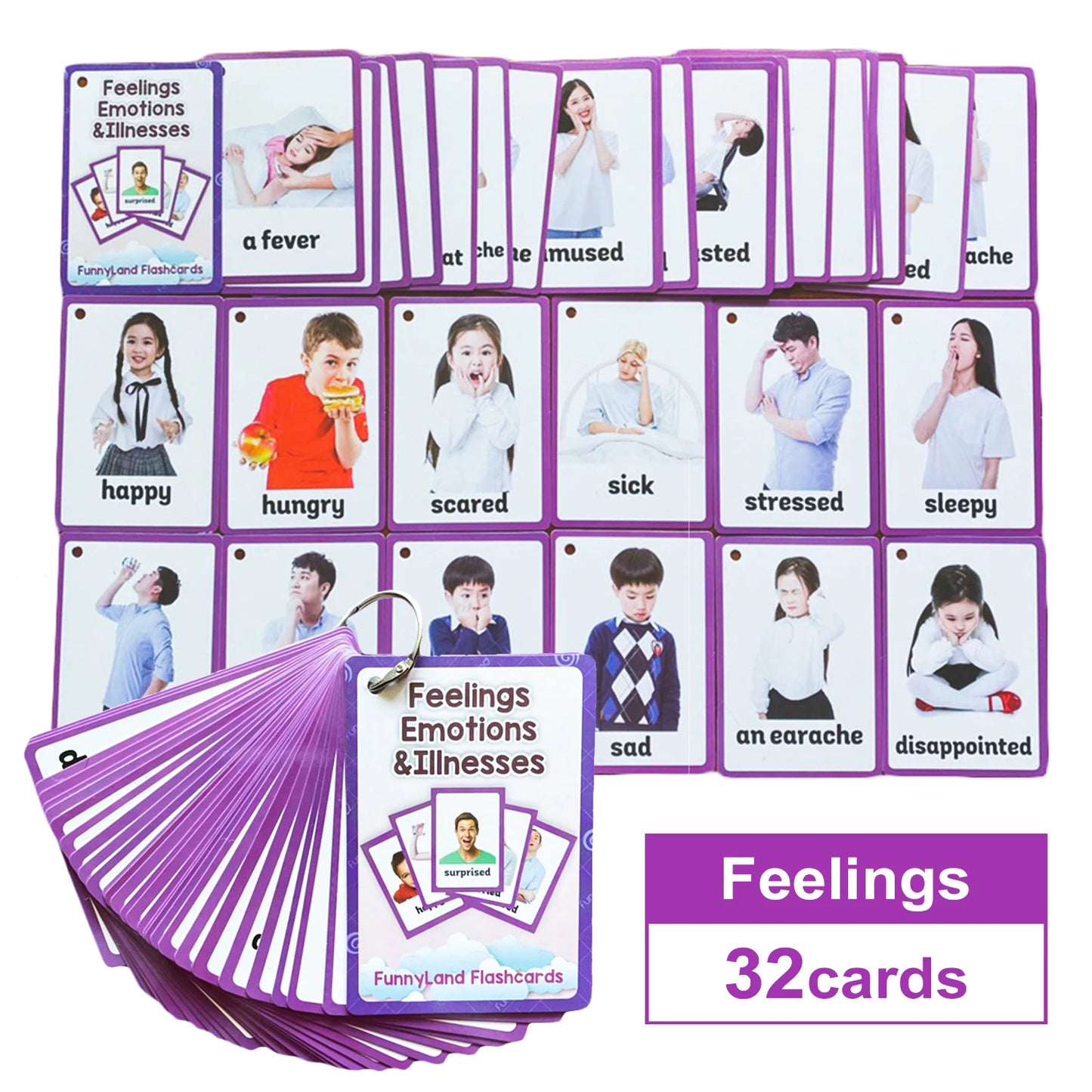 Kids Montessori Educativos Children Fun English Word FlashCards Baby Learning Educational English Card Table Game Puzzle CARDS - LearnPlay Labs